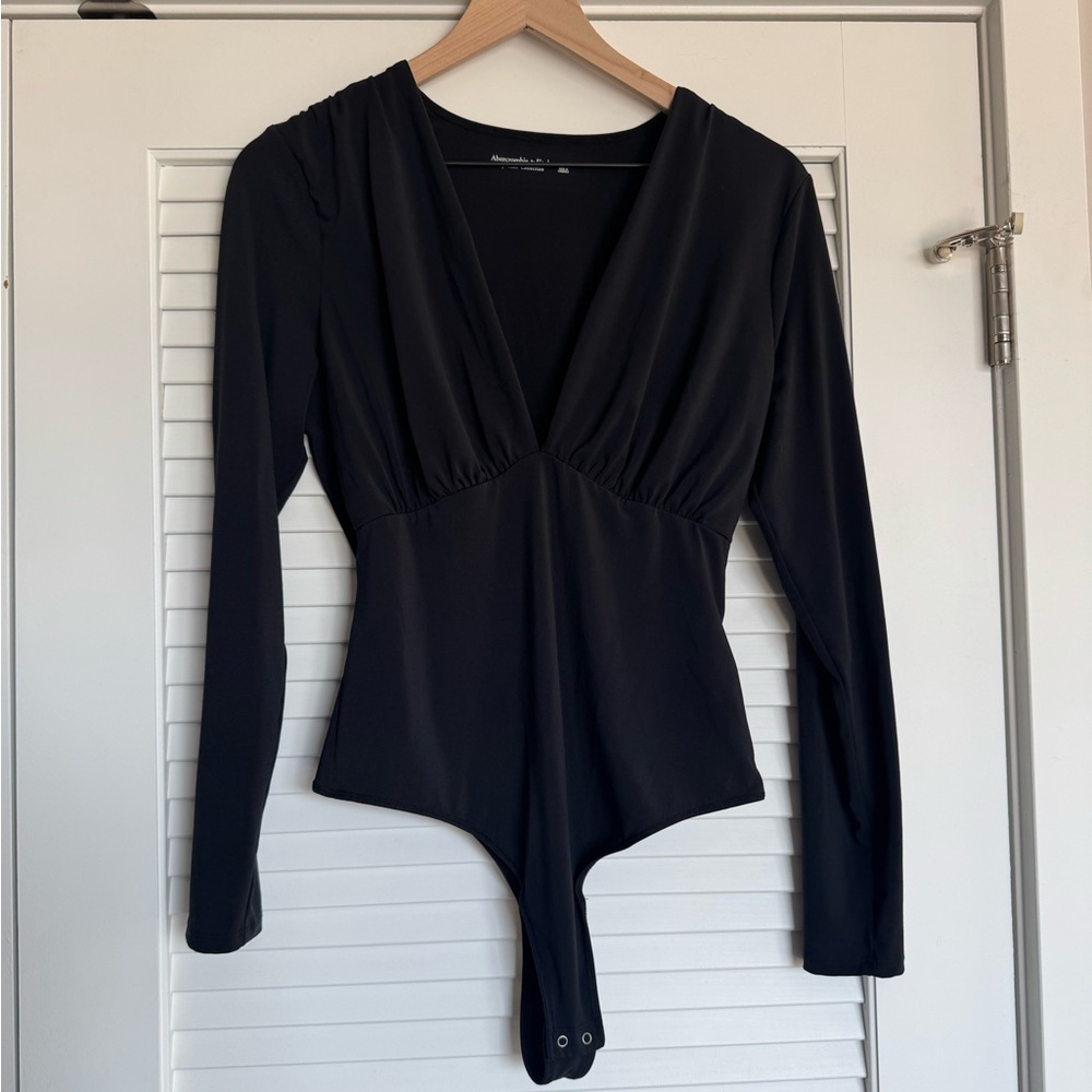 Abercrombie & Fitch Black V-Neck Bodysuit